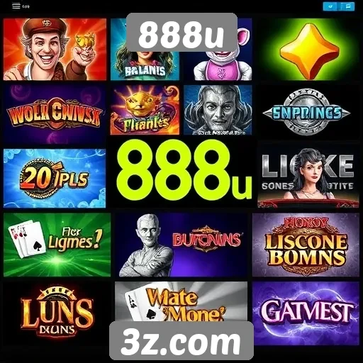 Variedade de jogos disponíveis no 888u